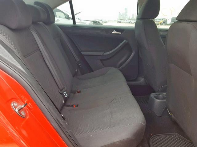 3VW2K7AJ3DM394659 - 2013 VOLKSWAGEN JETTA BASE 红色 照片 6