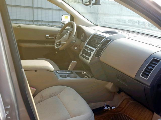 2FMDK38C77BA79554 - 2007 FORD EDGE SEL GOLD photo 5