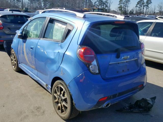 KL8CF6S98FC764320 - 2015 CHEVROLET SPARK 2LT BLUE photo 3