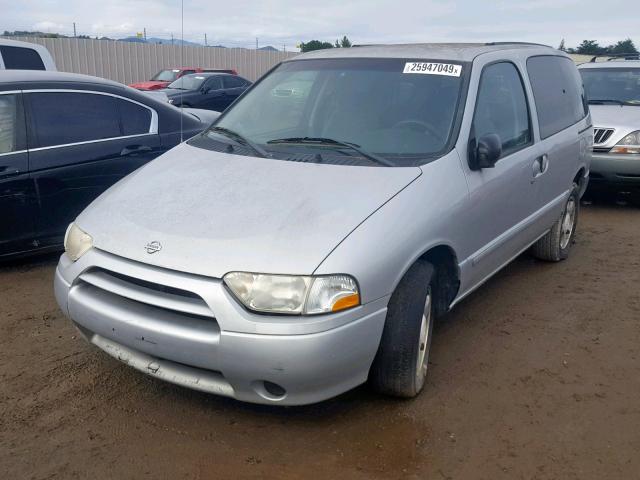 4N2ZN15T31D807699 - 2001 NISSAN QUEST GXE SILVER photo 2