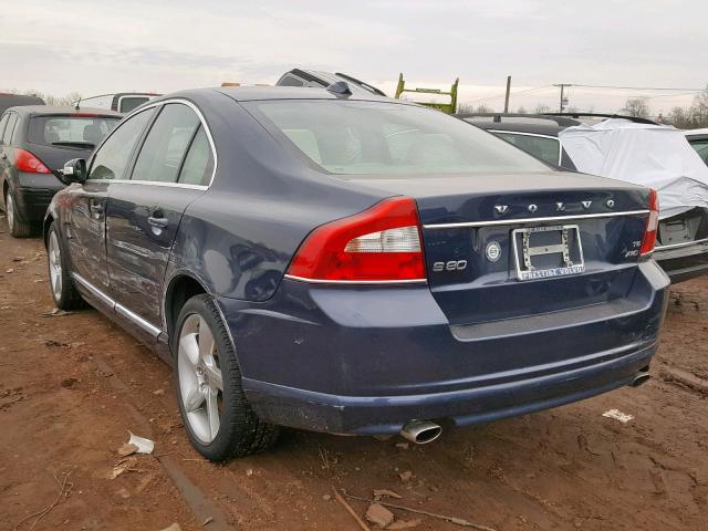 YV1992AH5A1122677 - 2010 VOLVO S80 T6 BLUE photo 3