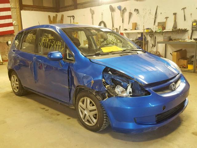 JHMGD37418S051650 - 2008 HONDA FIT BLUE photo 1