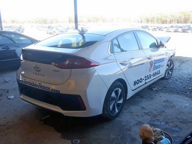 KMHC75LC9HU039360 - 2017 HYUNDAI IONIQ SEL WHITE photo 4