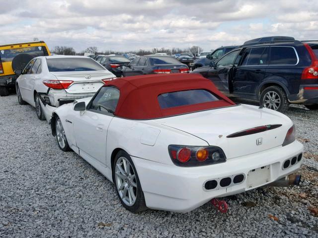 JHMAP21405S005481 - 2005 HONDA S2000 WHITE photo 3