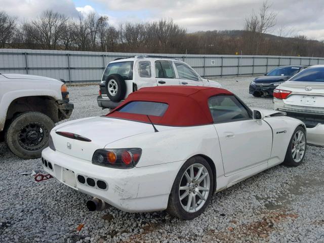 JHMAP21405S005481 - 2005 HONDA S2000 WHITE photo 4