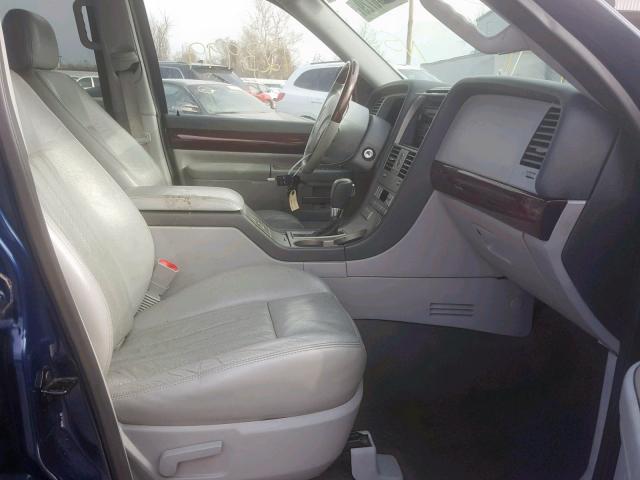 5LMEU88H75ZJ28279 - 2005 LINCOLN AVIATOR 蓝色 照片 5