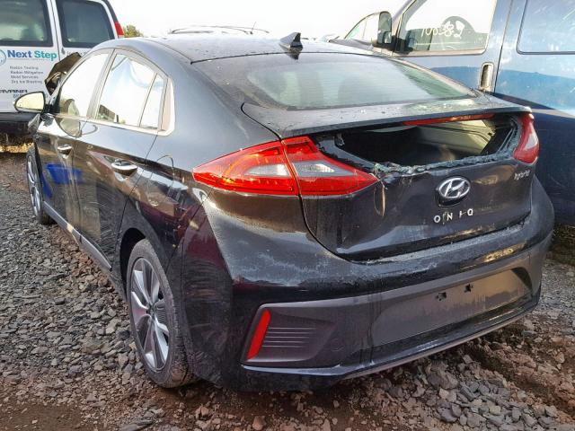 KMHC85LC3JU091585 - 2018 HYUNDAI IONIQ LIMI BLACK photo 3