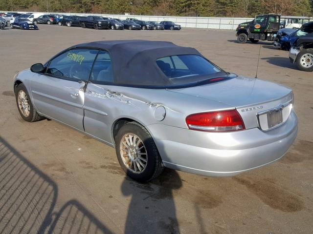 1C3EL45R04N204712 - 2004 CHRYSLER SEBRING LX SILVER photo 3