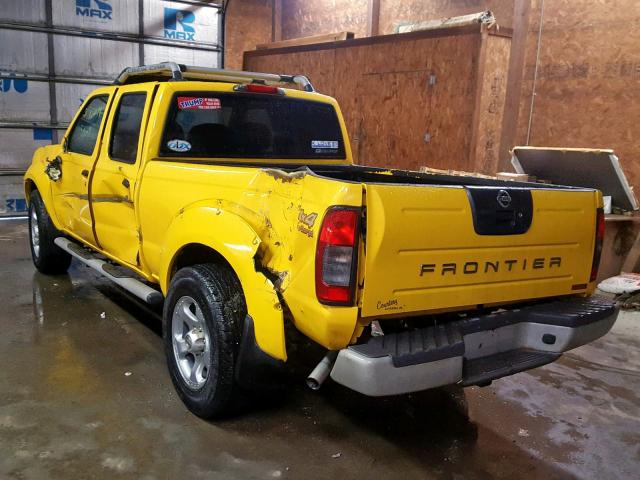 1N6MD29Y63C441948 - 2003 NISSAN FRONTIER C YELLOW photo 3