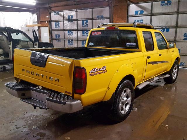 1N6MD29Y63C441948 - 2003 NISSAN FRONTIER C YELLOW photo 4