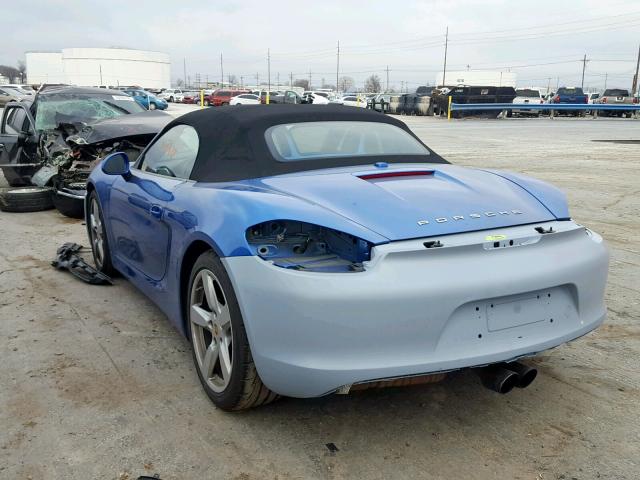 WP0CA2A86EK120827 - 2014 PORSCHE BOXSTER BLUE photo 3