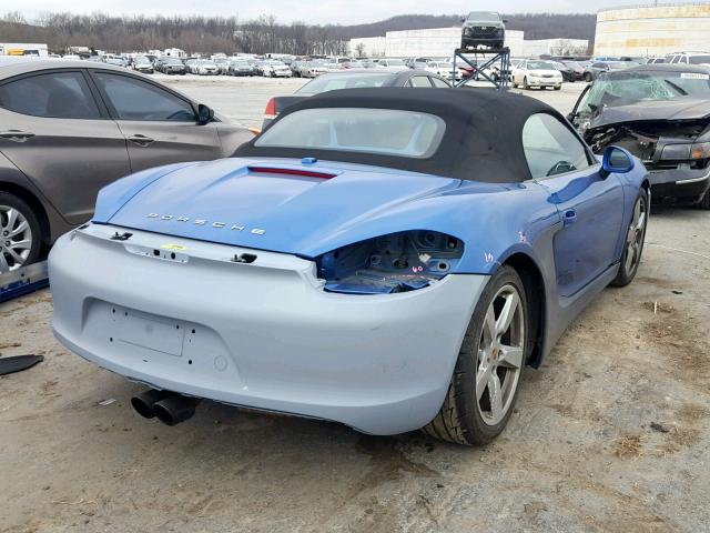 WP0CA2A86EK120827 - 2014 PORSCHE BOXSTER BLUE photo 4