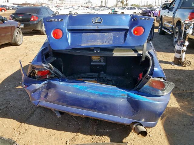 JTHBD192520060705 - 2002 LEXUS IS 300 BLUE photo 9