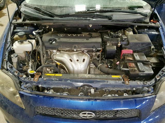JTKDE167780267511 - 2008 TOYOTA SCION TC ლურჯი ფოტო 7