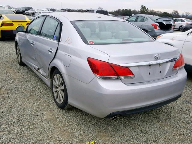 4T1BK3DB7CU463326 - 2012 TOYOTA AVALON BAS SILVER photo 3