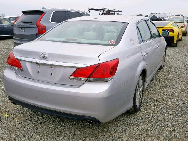 4T1BK3DB7CU463326 - 2012 TOYOTA AVALON BAS SILVER photo 4