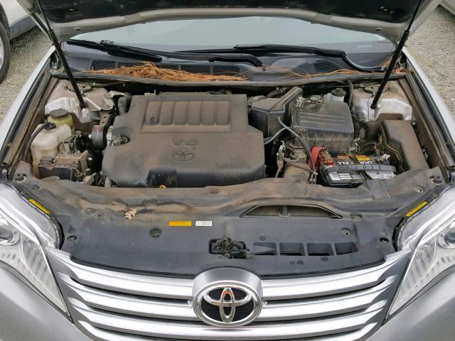 4T1BK3DB7CU463326 - 2012 TOYOTA AVALON BAS SILVER photo 7