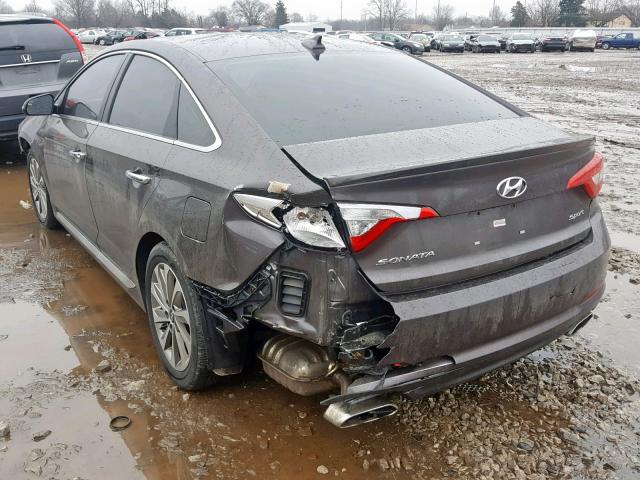 5NPE34AF2GH416233 - 2016 HYUNDAI SONATA SPO CHARCOAL photo 3