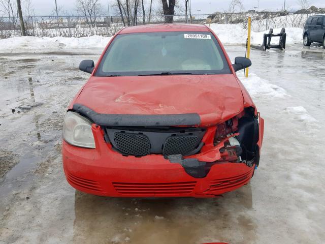 1G2AJ55F977209447 - 2007 PONTIAC G5 RED photo 9