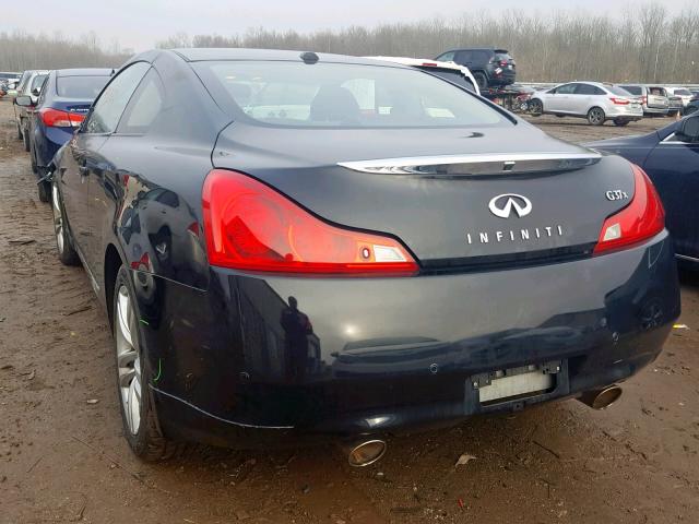 JN1CV6EL2AM152931 - 2010 INFINITI G37 BLACK photo 3