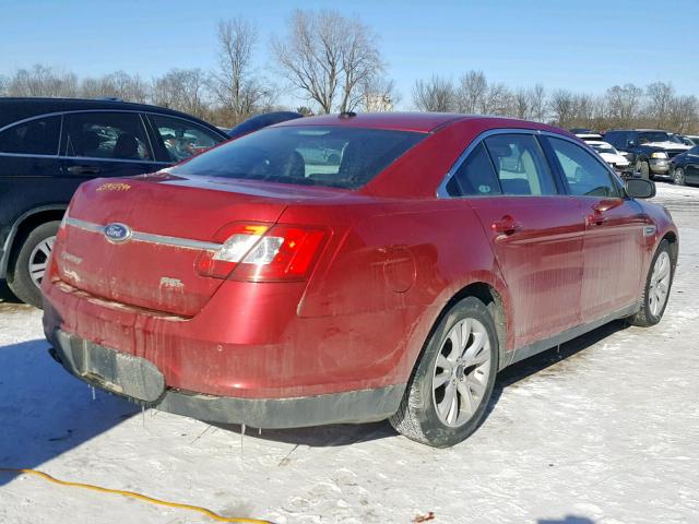 1FAHP2EW0BG102664 - 2011 FORD TAURUS SEL RED photo 4