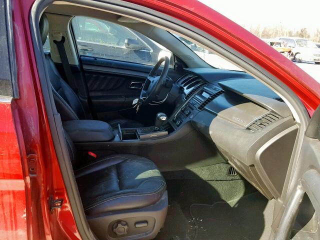 1FAHP2EW0BG102664 - 2011 FORD TAURUS SEL RED photo 5