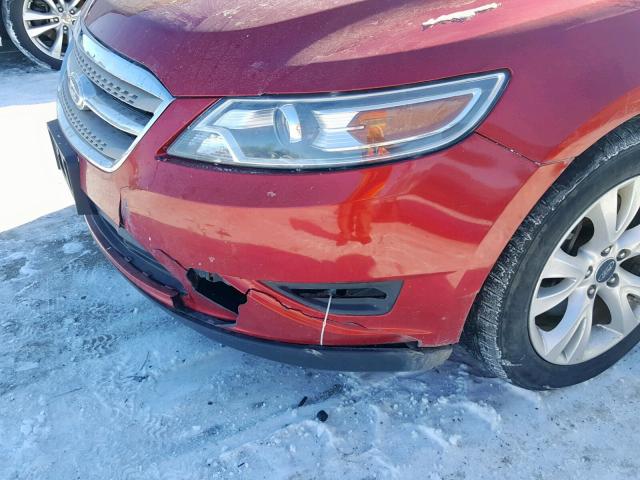 1FAHP2EW0BG102664 - 2011 FORD TAURUS SEL RED photo 9