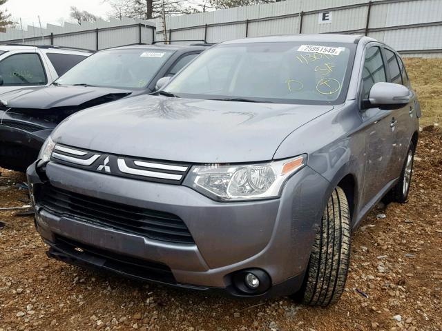 JA4AZ3A35EZ020228 - 2014 MITSUBISHI OUTLANDER GRAY photo 2