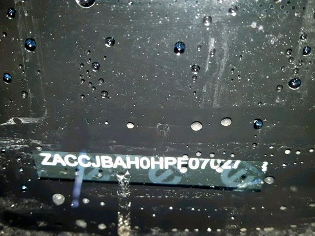 ZACCJBAH0HPF07027 - 2017 JEEP RENEGADE S ლურჯი ფოტო 10