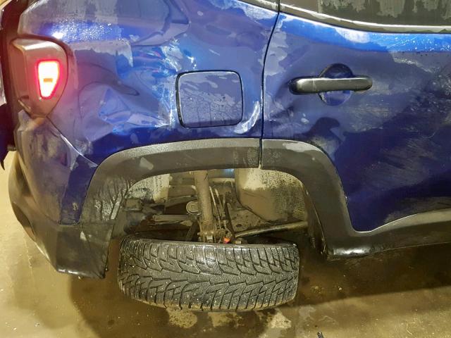 ZACCJBAH0HPF07027 - 2017 JEEP RENEGADE S ლურჯი ფოტო 9