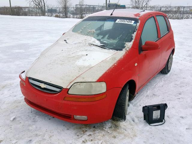 KL1TG65607B700888 - 2007 CHEVROLET AVEO LT RED photo 2