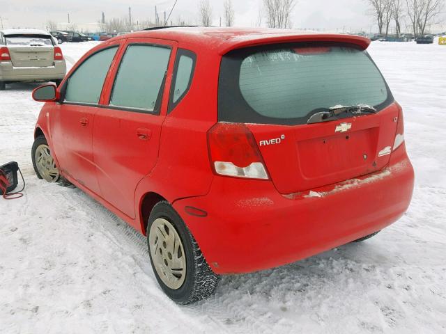 KL1TG65607B700888 - 2007 CHEVROLET AVEO LT RED photo 3