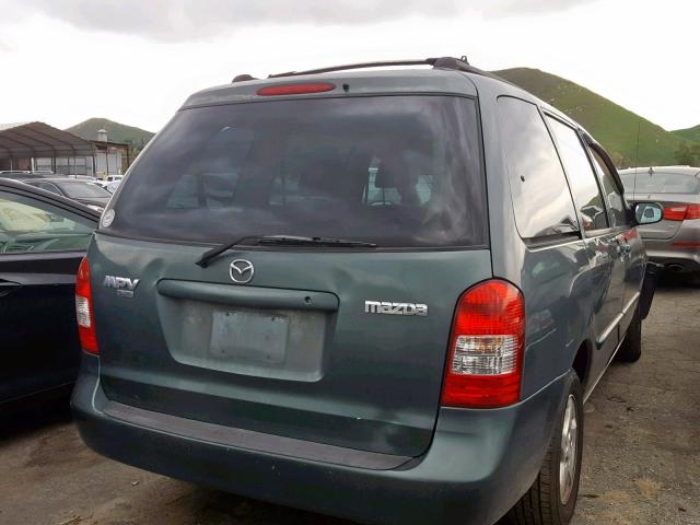 JM3LW28Y910183697 - 2001 MAZDA MPV WAGON GREEN photo 4