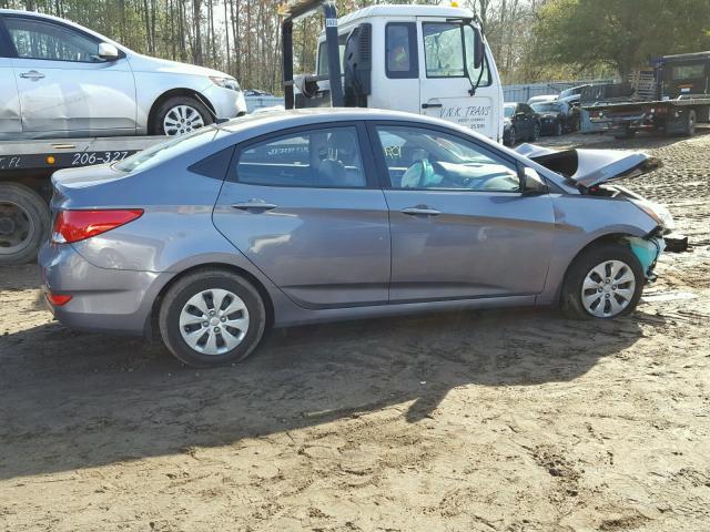 KMHCT4AE6GU092610 - 2016 HYUNDAI ACCENT SE GRAY photo 9