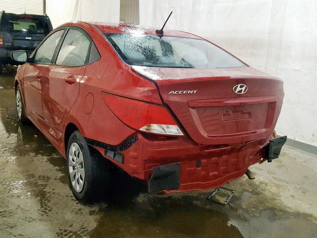 KMHCT4AE5HU335521 - 2017 HYUNDAI ACCENT SE MAROON photo 3