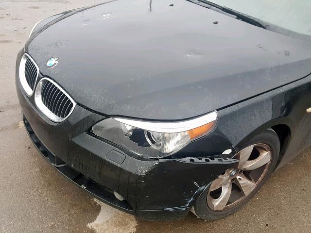 WBANE53556CK90283 - 2006 BMW 525 I BLACK photo 9