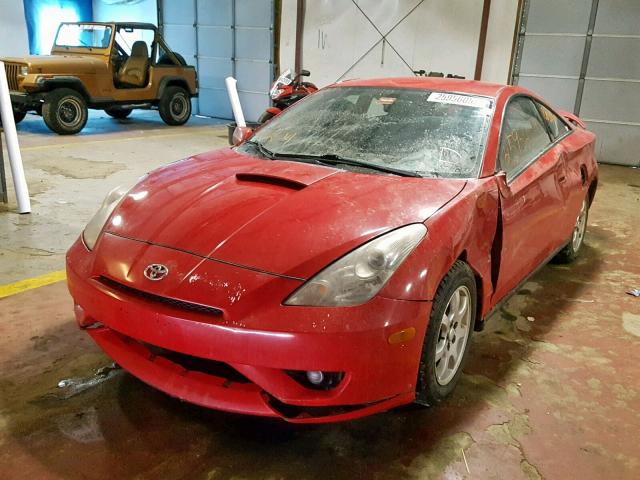 JTDDR32T150181245 - 2005 TOYOTA CELICA GT RED photo 2