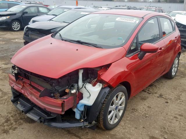 3FADP4EJ1CM153855 - 2012 FORD FIESTA SE RED photo 2