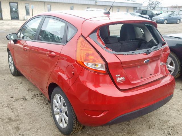 3FADP4EJ1CM153855 - 2012 FORD FIESTA SE RED photo 3