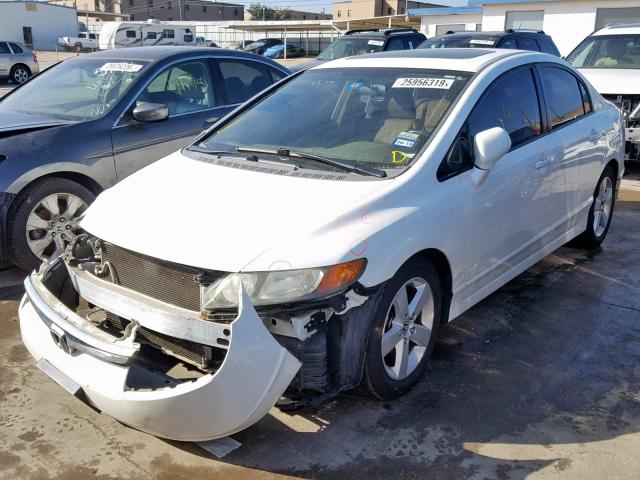 2HGFA16908H349672 - 2008 HONDA CIVIC EXL WHITE photo 2