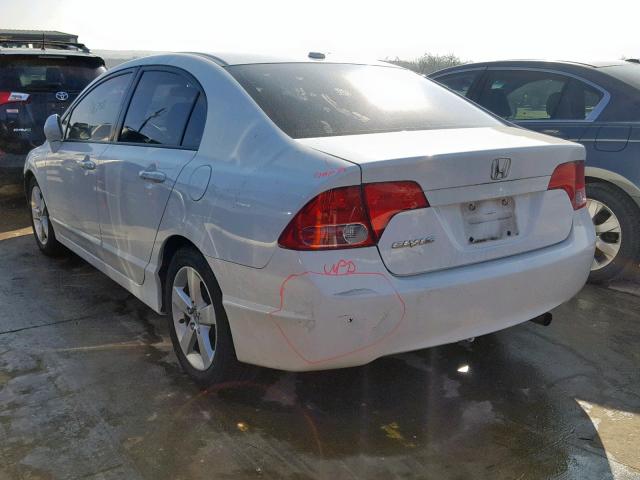 2HGFA16908H349672 - 2008 HONDA CIVIC EXL WHITE photo 3