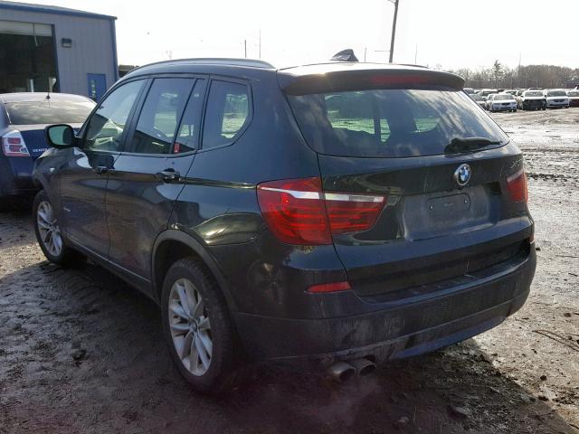 5UXWX9C53D0A09736 - 2013 BMW X3 XDRIVE2 BLACK photo 3