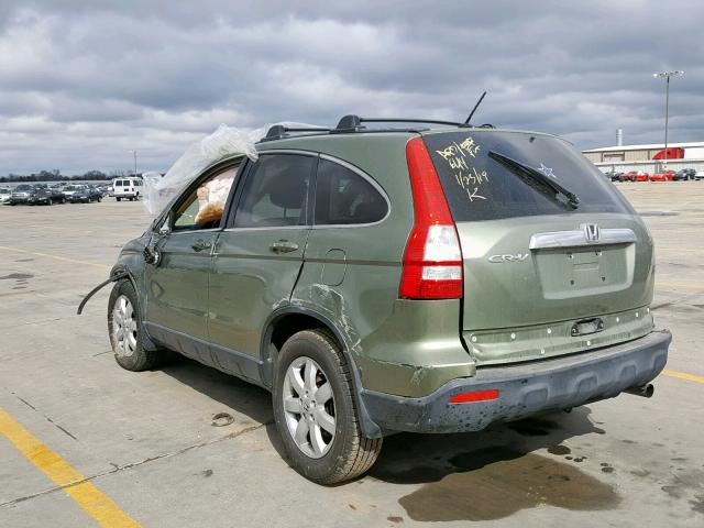 JHLRE38778C055568 - 2008 HONDA CR-V EXL GREEN photo 3