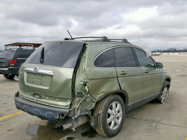 JHLRE38778C055568 - 2008 HONDA CR-V EXL GREEN photo 4