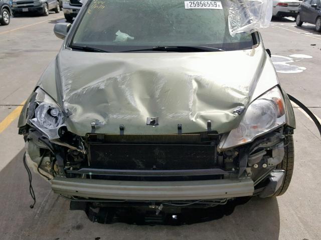 JHLRE38778C055568 - 2008 HONDA CR-V EXL GREEN photo 9