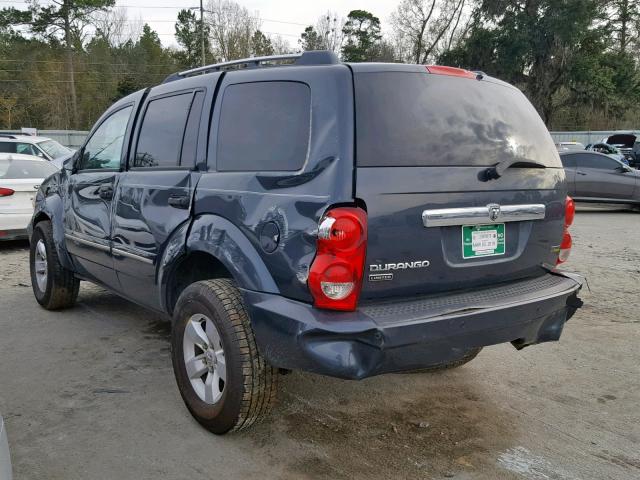 1D8HB58P27F551471 - 2007 DODGE DURANGO LI BLUE photo 3