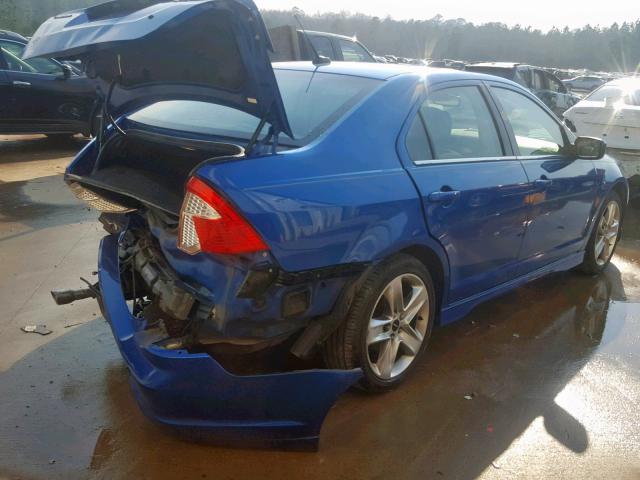 3FAHP0KC6BR272146 - 2011 FORD FUSION SPO BLUE photo 4