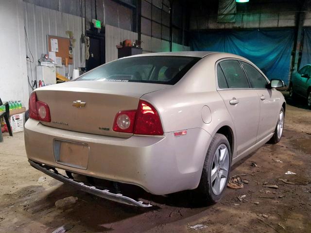 1G1ZA5E05AF289457 - 2010 CHEVROLET MALIBU LS GOLD photo 4