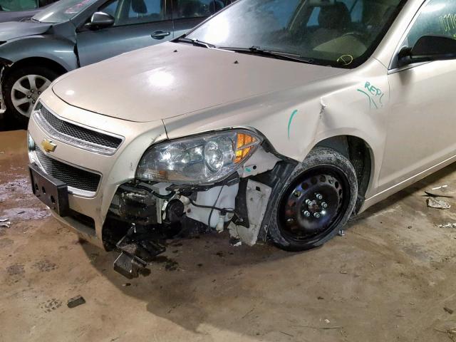 1G1ZA5E05AF289457 - 2010 CHEVROLET MALIBU LS GOLD photo 9