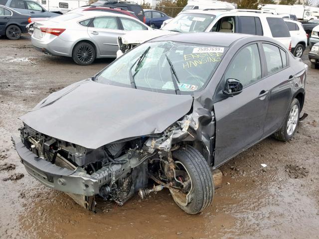 JM1BL1VG1B1380118 - 2011 MAZDA 3 I GRAY photo 2